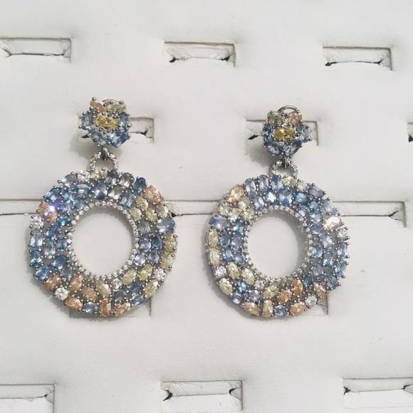 Joan Boyce Brass Rhodium or Gold Plated Multicolor - Picture 1 of 8